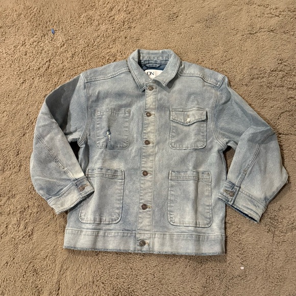 LNDN DENIM Oversized Women’s Light Wash Jean Jacket, size Small - Picture 1 of 8